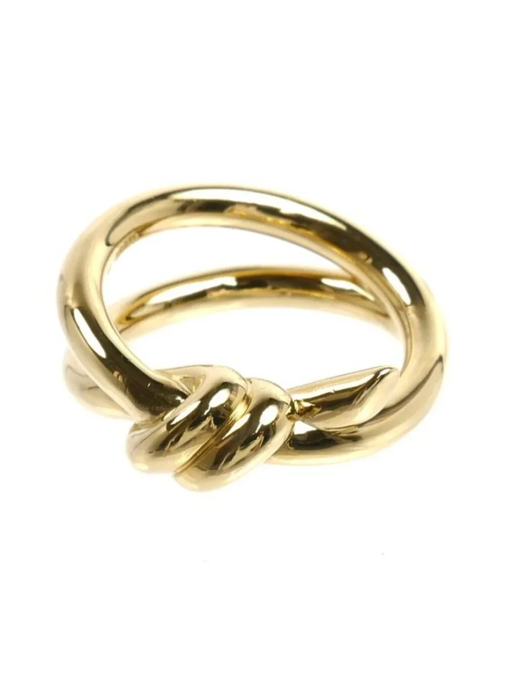 Tiffany & Co 18k Yellow Gold Knot Double Low Ring